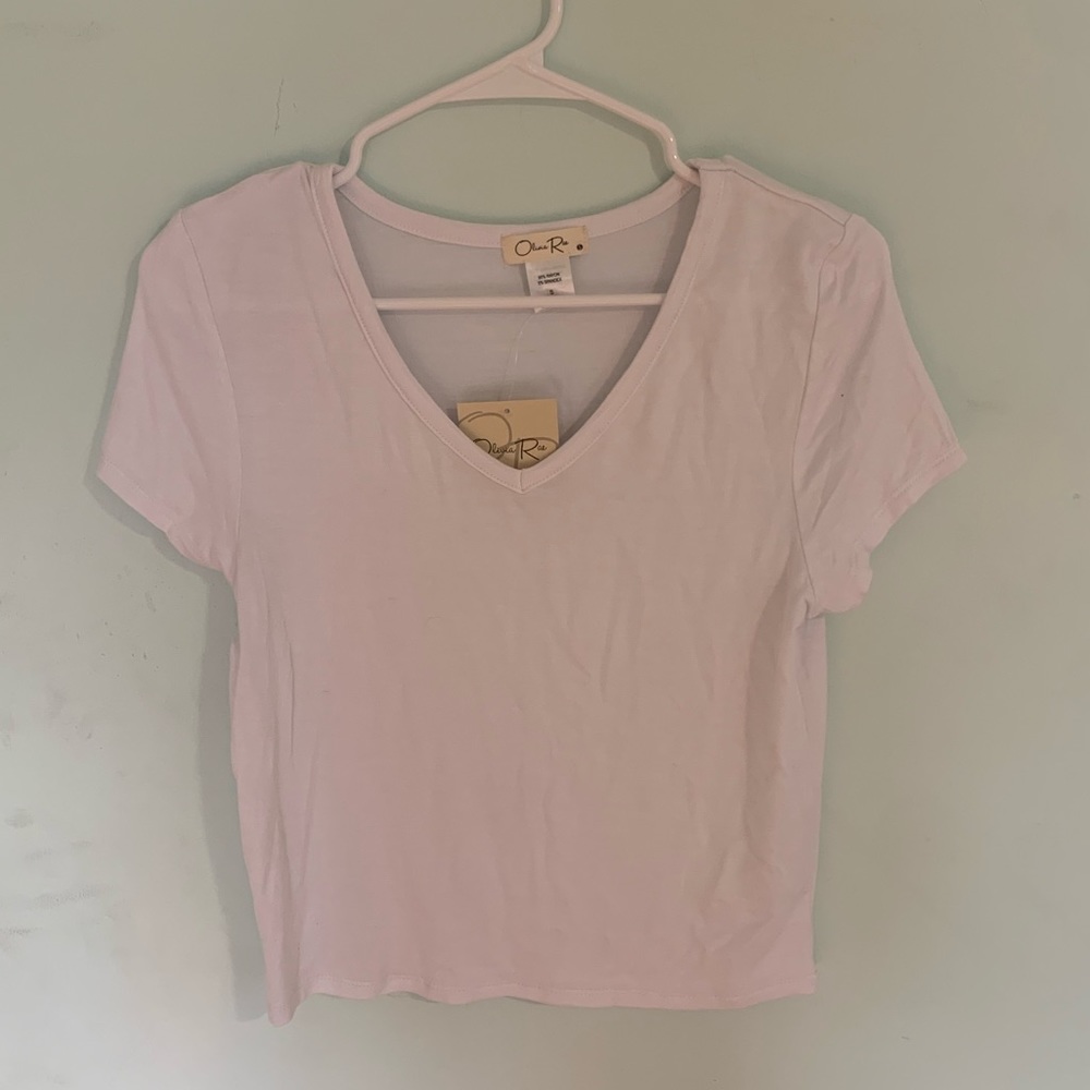 white v-neck tee shirt